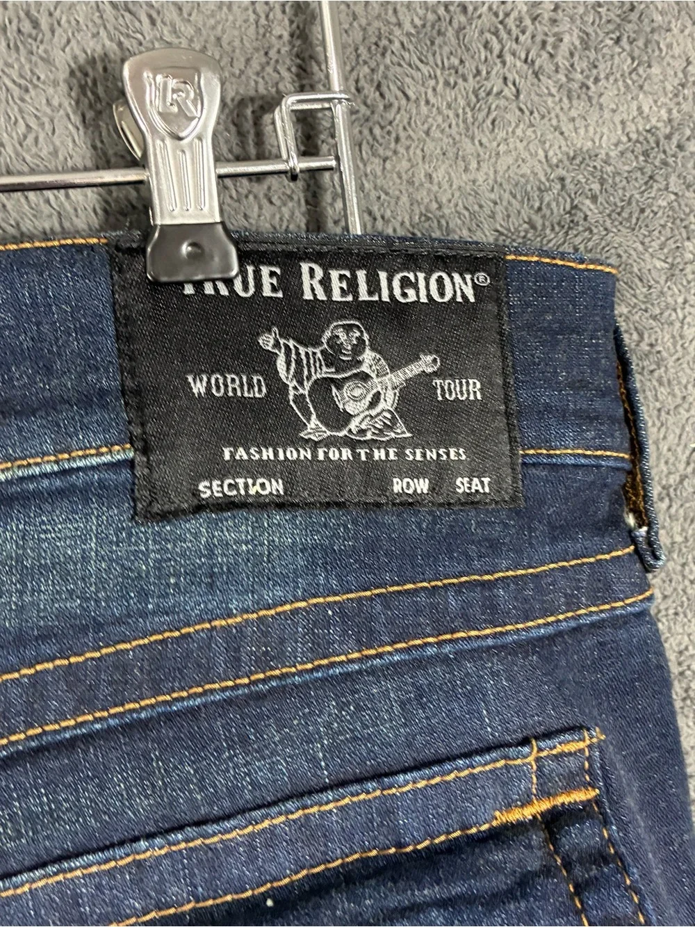 True Religion Ricky Relaxed Straight jeans in a dark indigo wash